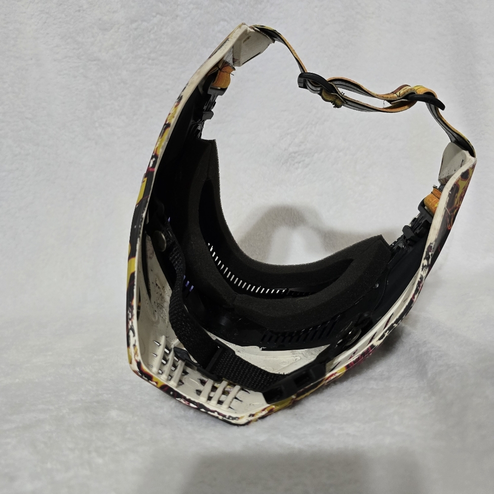 V-Force Grill Paintball Mask Orange Yellow Black With Normal Wear Used - Picture 5 of 16